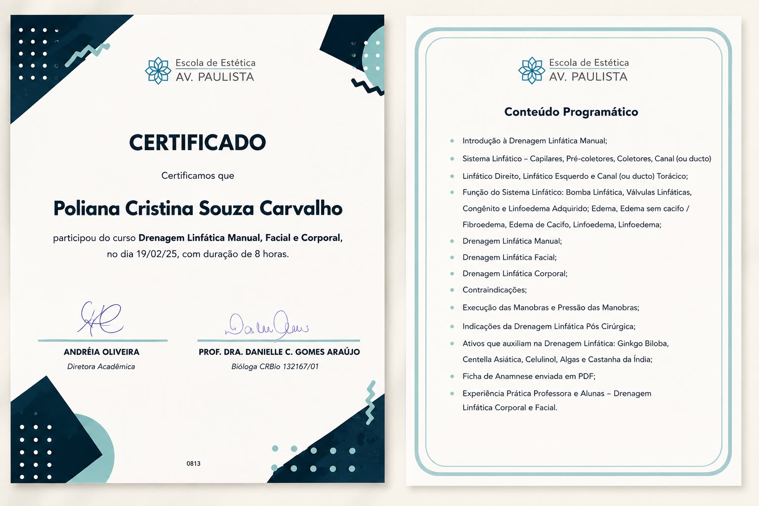 Certificado de formação em terapias integrativas