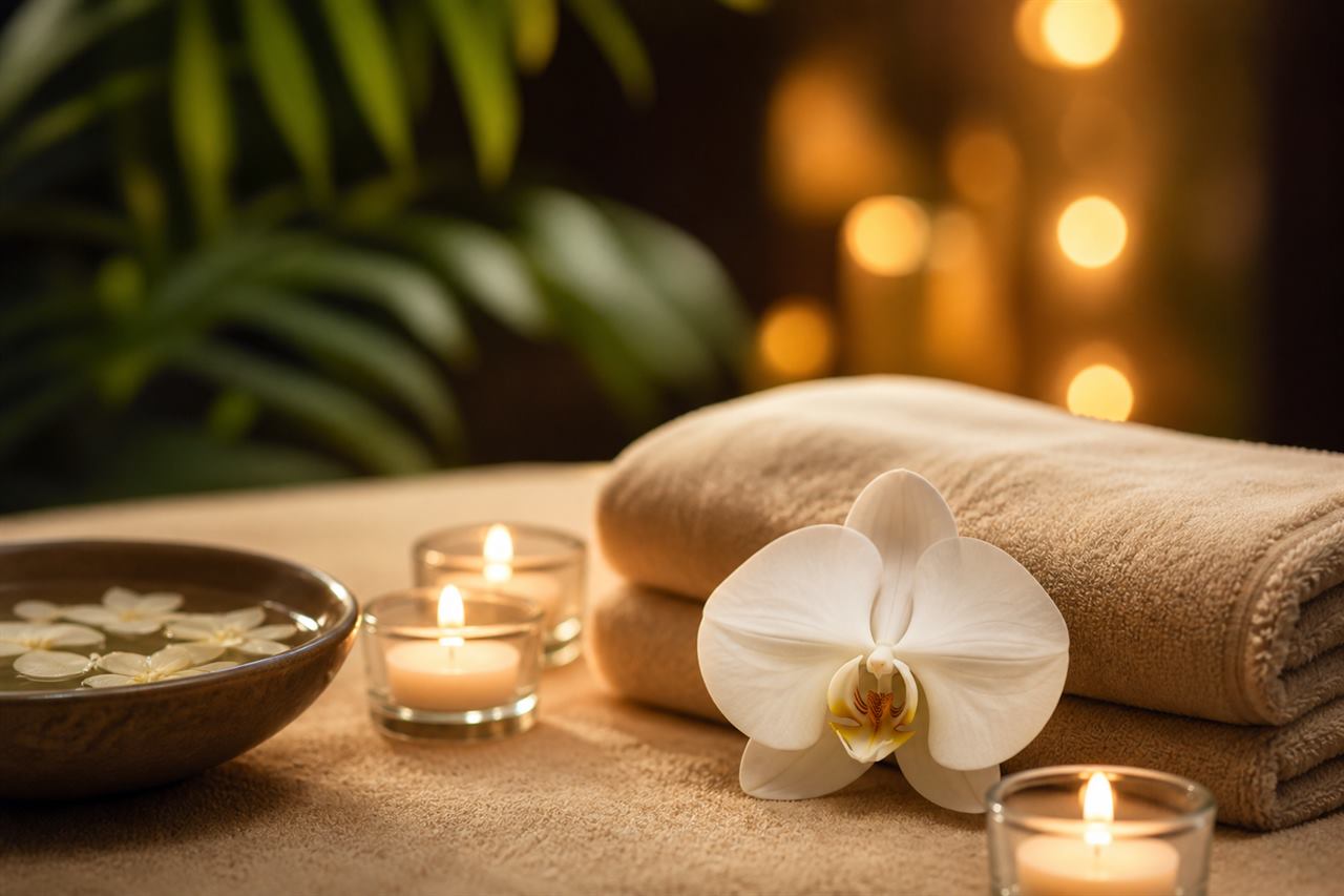 Massagem relaxante combinada com sessão de Reiki em ambiente tranquilo