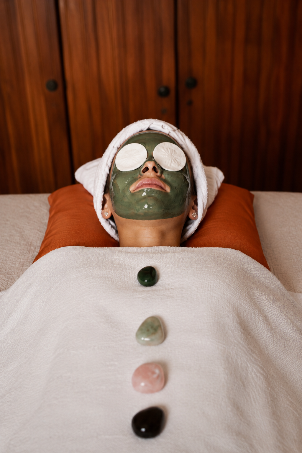 Drenagem Facial · Argila Verde · Alinhamento dos Chakras