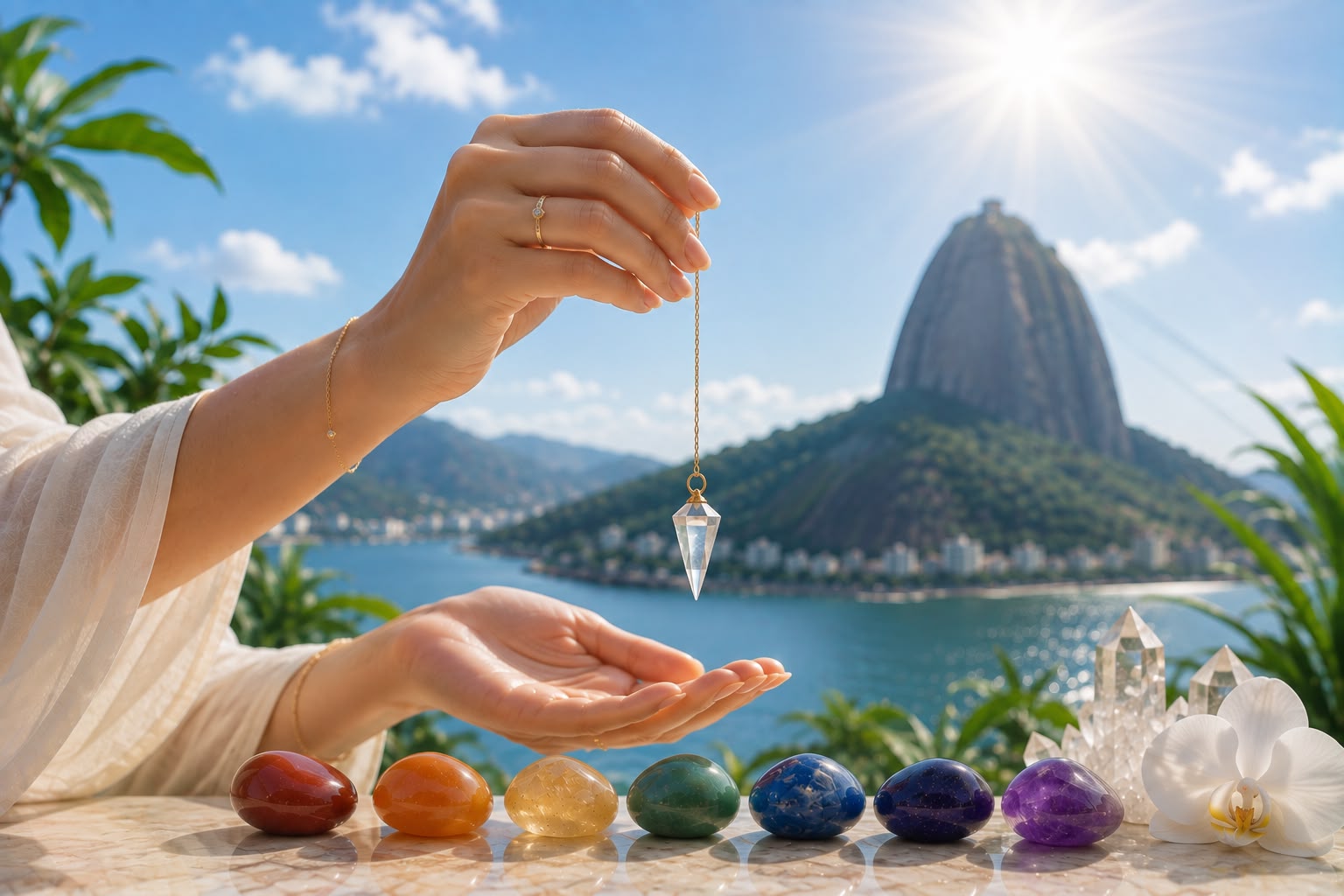 Capa do vídeo Alinhamento de Chakras com Pêndulo Radiestésico