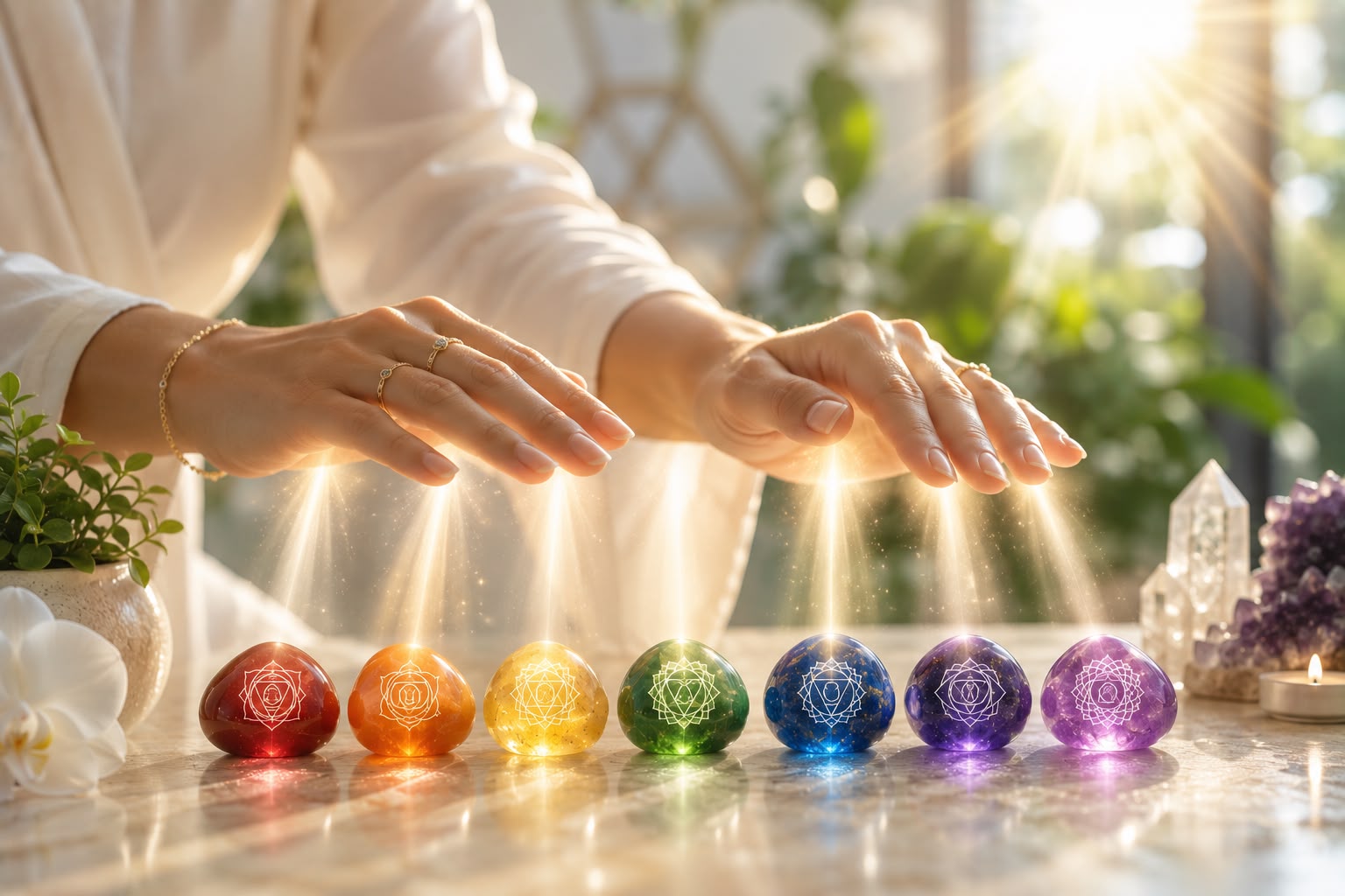 Capa do vídeo Alinhamento de Chakras com Reiki e Pedras Bioenergéticas